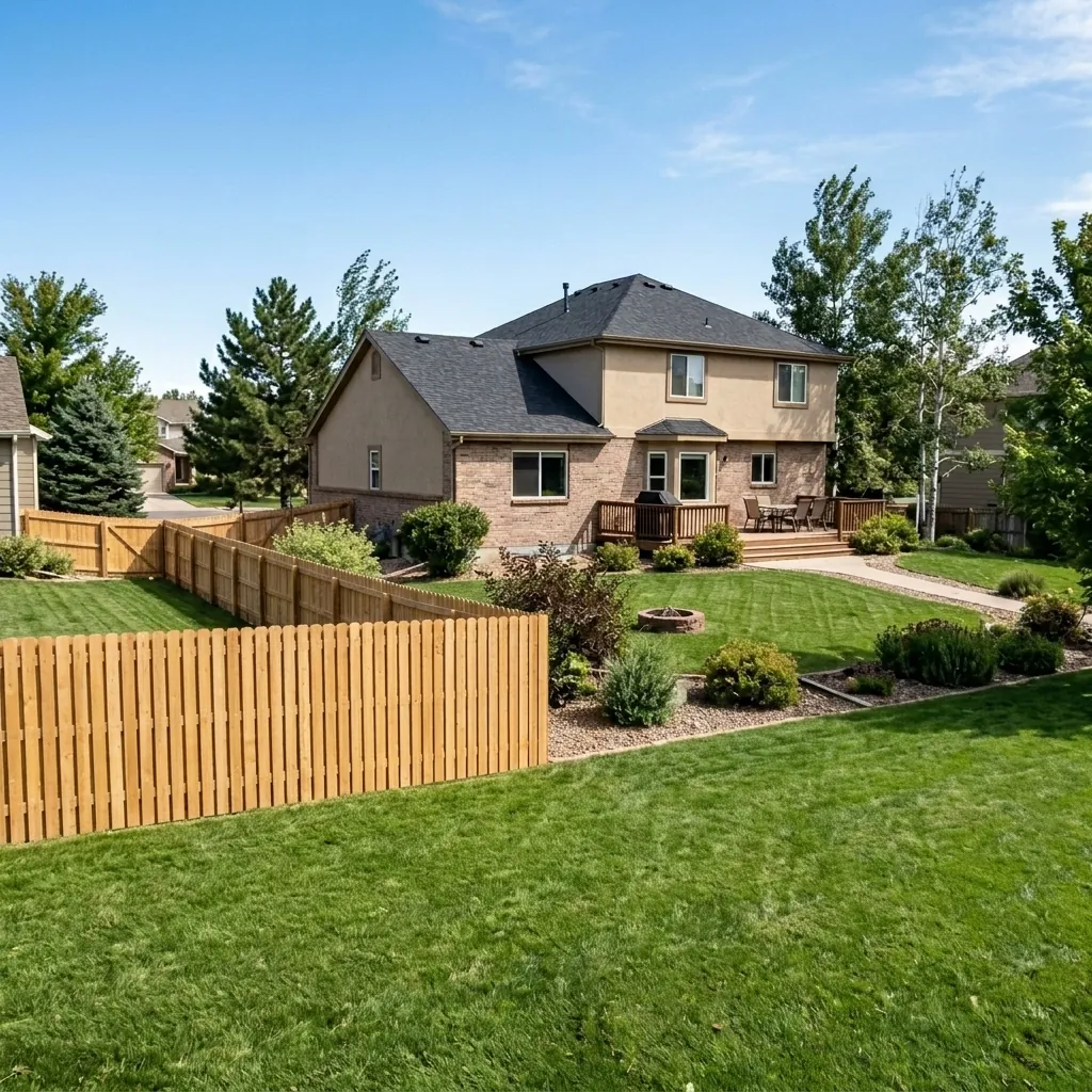 Clean, restored residential yard after NoCo Services cleanup